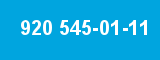 920 545-01-11 920 545-01-11